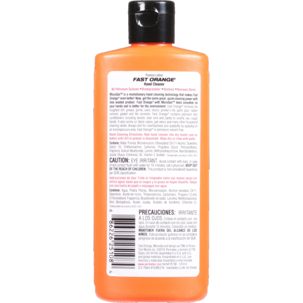 Fast Orange<span class="sup">®</span> Fine Pumice Lotion Hand Cleaner, 7.5 FL OZ - Image 2